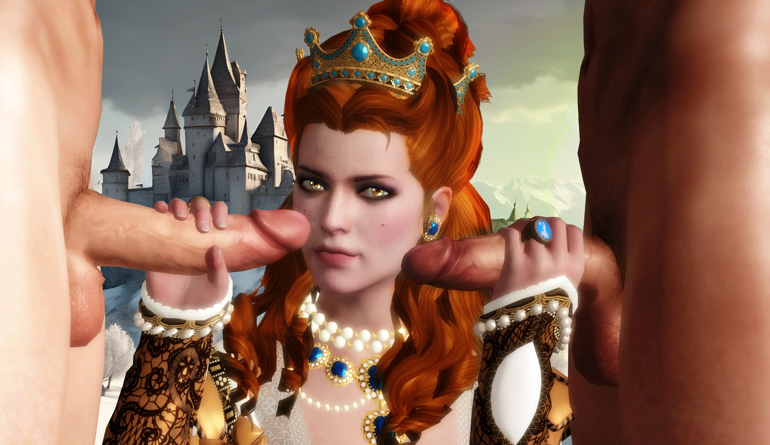 Anna Henrietta sous les caresses royales